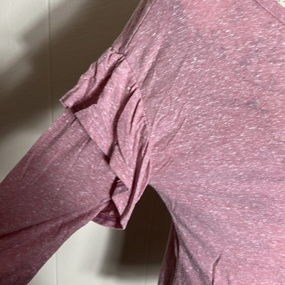 Pink Ruffle Sleeve Top - Picture 2 of 5
